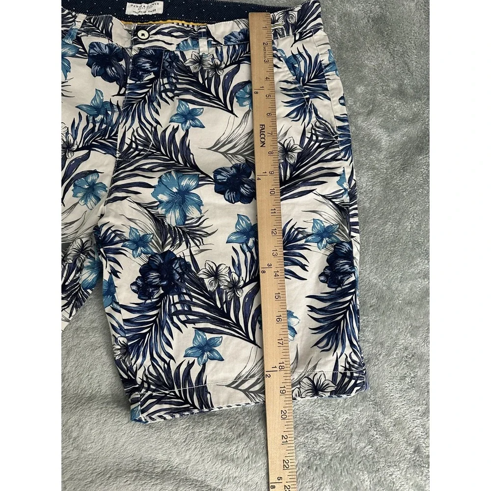 Denim & Flower Shorts Mens 38 Floral Hawaiian Print Casual Summer